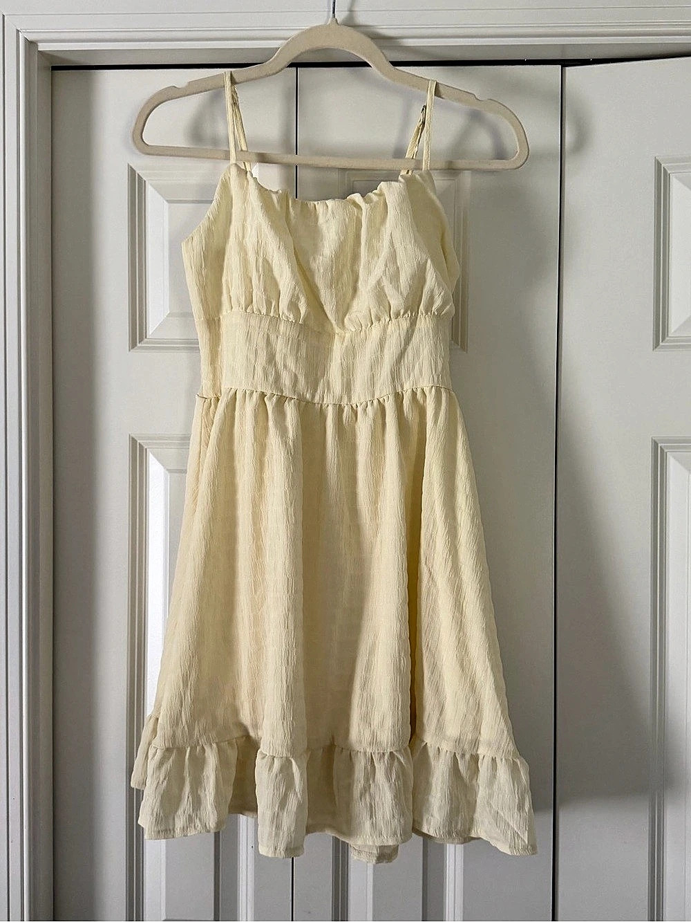 SHEIN Mini Ruffle Sundress in Yellow Size Small